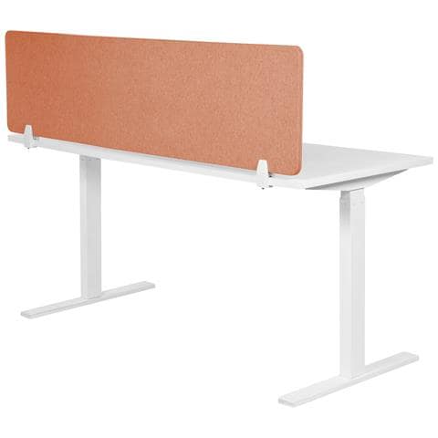 Pannello Divisorio Per Scrivania Rosso Chiaro 130 X 40 Cm Wally - Foto 2