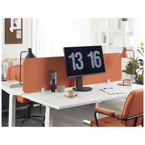 Pannello Divisorio Per Scrivania Rosso Chiaro 130 X 40 Cm Wally - Foto 1