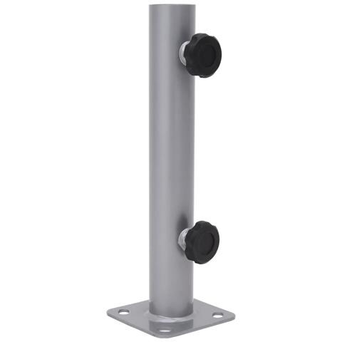 Base Per Ombrellone Per Palo Da 32/34/38 Mm Argento In Acciaio - Foto 1