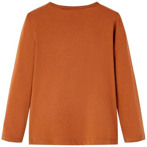 Maglietta Da Bambina A Maniche Lunghe Cognac 128 - Foto 2