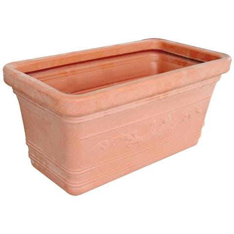Vaso Rettangolare 80x39xh34 Cm In Resina Prestige Npa - Brown - Foto 1