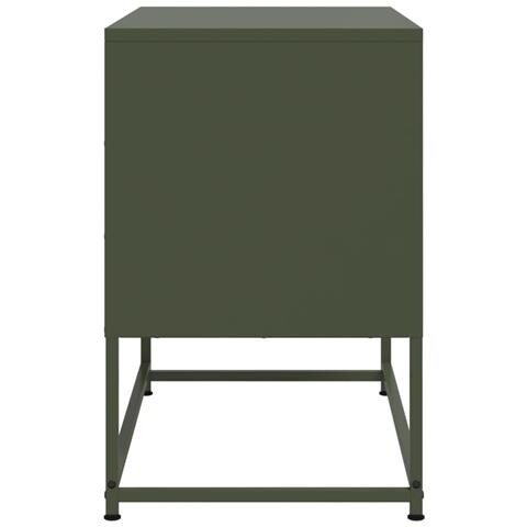 Mobile Tv Verde Oliva 68,5x39x60,5 Cm In Acciaio - Foto 2