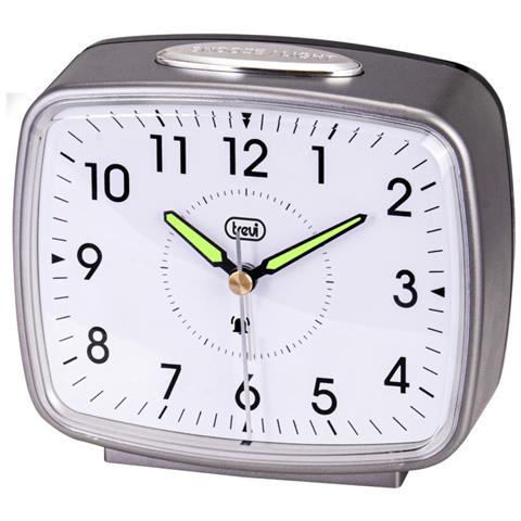 Sl3098 Silver Orologio Sveglia Lancette Movimento Silenzioso Suoneria Campanello - Foto 1