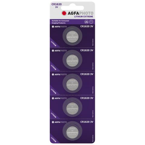 Batteria Agfaphoto Al Litio Extreme Cr1620 3v (confezione Da 5) - Foto 1