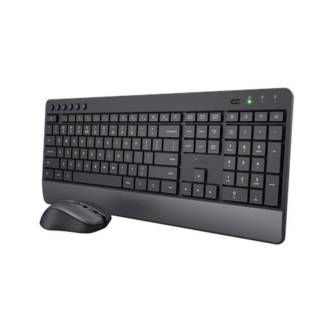 Trezo tastiera Mouse incluso Universale RF Wireless QWERTZ Tedesco Nero - Foto 1