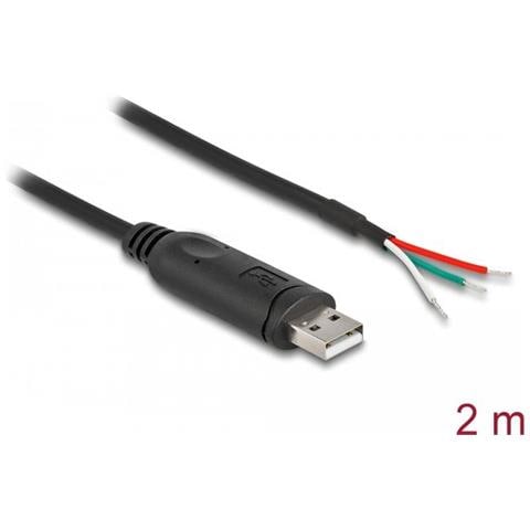 Cavo Adattatore Usb 2.0 Tipo-a A Seriale Rs-485 3 X Estremitãƒâ Del Cavo Aperte 2 M - Foto 1
