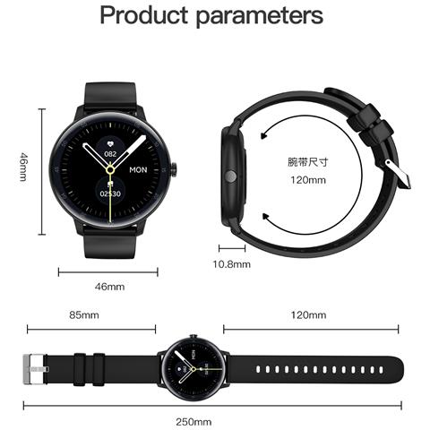 Smartwatch Con Ecg, Cardiofrequenzimetro, Misuratore Della Pressione Sanguigna, Monitoraggio Del Sonno E Contapassi Black - Foto 7