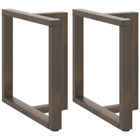 Gambe Tavolo Pranzo A T 2 Pz Naturale 80x35x(72-73) Cm Acciaio - Foto 1