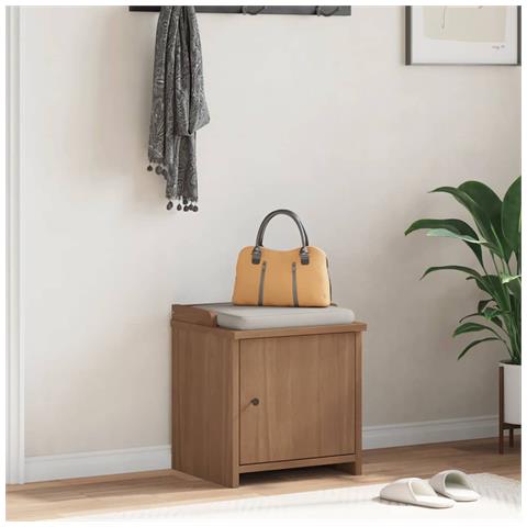 Panca Da Corridoio Sandnes 45x40x50 Cm Legno Massello Di Pino - Foto 3