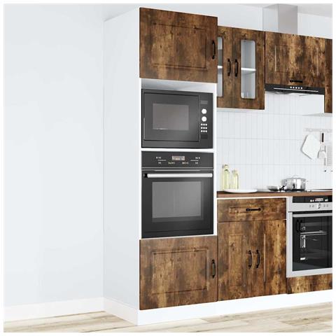 Armadi Forno 2 Pz Lucca Rovere Fumo In Legno Multistrato - Foto 3