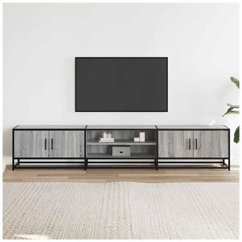 Mobile Porta Tv Grigio Sonoma 210x35x41 Cm In Truciolato - Foto 3