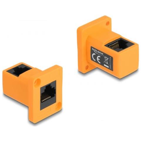 Delock 87997 Adattatore Per Inversione Del Genere Dei Cavi Rj45 Arancione - Foto 1