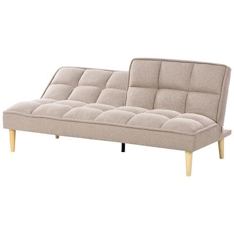 Divano Letto 3 Posti Siljan Tessuto Marrone Chiaro - Foto 5