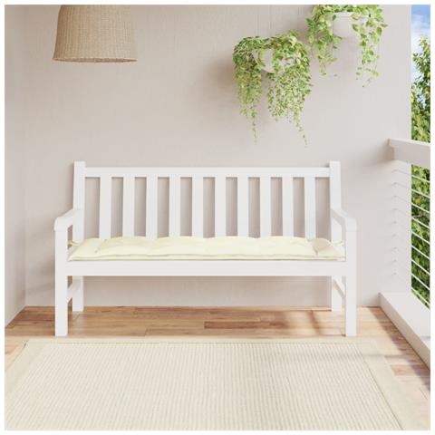 Cuscino Per Panca Crema 150x50x7 Cm In Tessuto Oxford - Foto 1