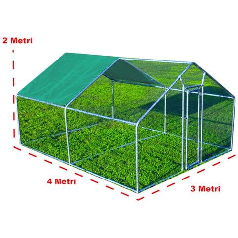 Gabbia Per Animali Da Esterno - Recinto Per Polli 3 X 4m X 2m H - 12 Mq - Foto 1
