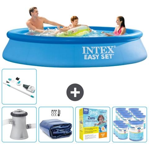 Piscina Fuori Terra - In Giro - 305x305x61 Cm - Blu - Include Accessori Coordinati Cb26 - Foto 1