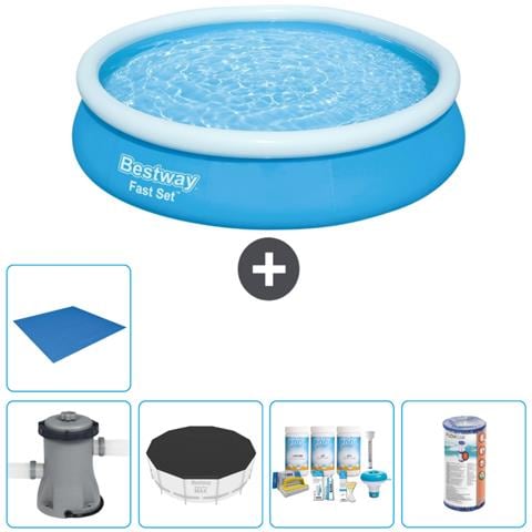 Piscina Fuori Terra - In Giro - 366x76 Cm - Blu - Include Accessori Coordinati Cb11 - Foto 1