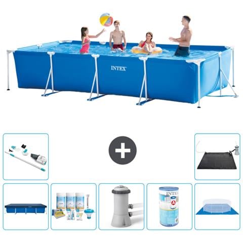 Piscina Fuori Terra - Rettangolo - 450x220x84 Cm - Blu - Include Accessori Coordinati A301 - Foto 1
