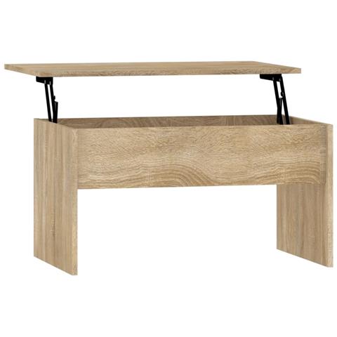 Lusso Casadino -  Tavolino Salotto Rovere Sonoma 80x50,5x41,5cm Legno Multistrato - Foto 1
