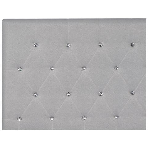 Letto Contenitore Tessuto Amiens 140 X 200 Cm Grigio Chiaro - Foto 8