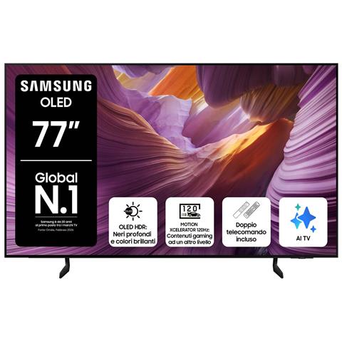 QE77S85FAEXZT TV OLED 77" 4K Smart TV Vision AI 120Hz Dolby Atmos - Foto 1