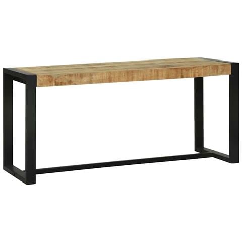 panchina 100x35x45 cm in legno massello di mango - Foto 2