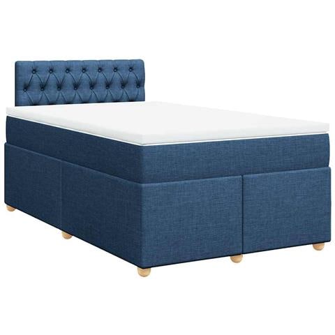 Giroletto a Molle con Materasso Blu 120x190 cm in Tessuto - Foto 1