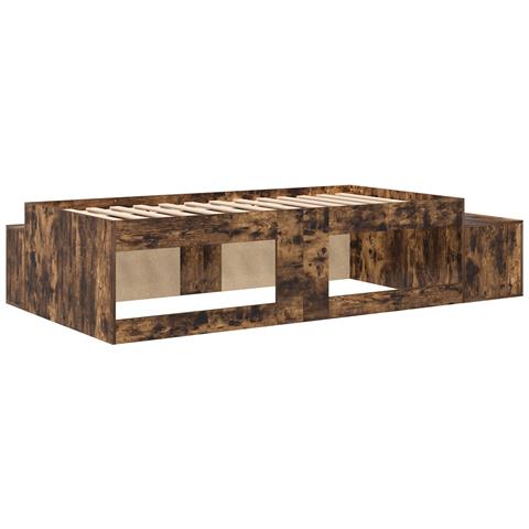 Struttura Letto di Stoccaggio Quercia Affumicata 90x190 cm - Foto 9