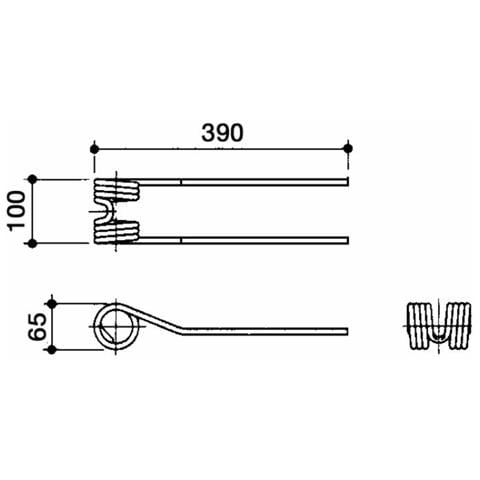 Dente Girello Adattabile Slam Lunghezza 390 Filo 9 Confezione Da 5 Pezzi - Foto 1