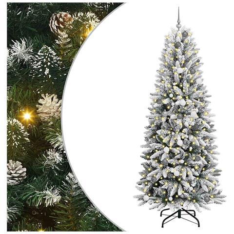 Albero di Natale artificiale Bianco 240 cm PVC - Foto 1