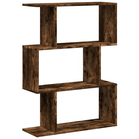 Libreria 3 Ripiani Rovere Fumo 70x24x97 cm in Truciolato - Foto 1