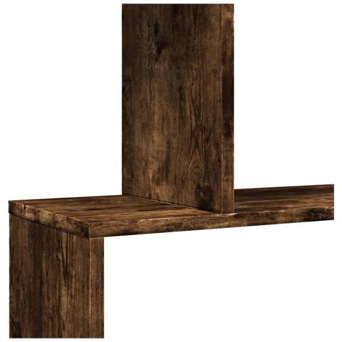 Libreria 3 Ripiani Rovere Fumo 70x24x97 cm in Truciolato - Foto 9