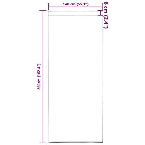 Tende con tende 2 pcs Grigio Chiaro 260x140cm Poliestere - Foto 9