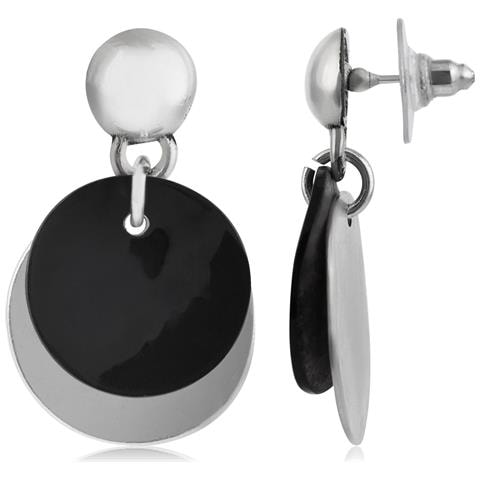 Ciondolo In Argento Con Madreperla Nera E Piastre In Argento - Foto 1