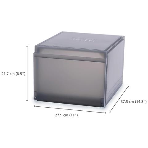 Scatola Porta Scarpe Shoecase Sei Pezzi Per Organizzare Calzature Design Impilabile Finestra Trasparente Materiale Resistente Colore Grigio Facile Da Pulire - Foto 2