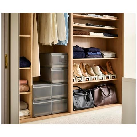 Scatola Porta Scarpe Shoecase Sei Pezzi Per Organizzare Calzature Design Impilabile Finestra Trasparente Materiale Resistente Colore Grigio Facile Da Pulire - Foto 6