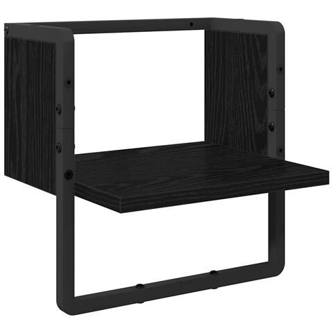 Scaffale da parete con lo scaffale Rovere Nero 30 x 25 x 30 cm - Foto 1