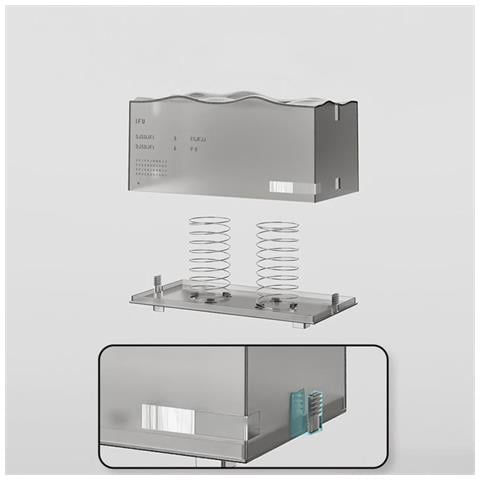 Elegante Portafazzoletti A Forma Di Iceberg Galleggiante - Dispenser Di Carta In Pet E Metallo Transparent+black - Foto 2