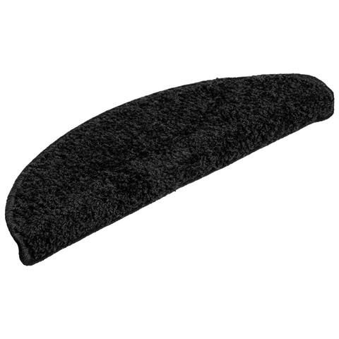 Tappetini per scale 20 pz 56x17x3 cm Nero Semicircolari - Foto 2