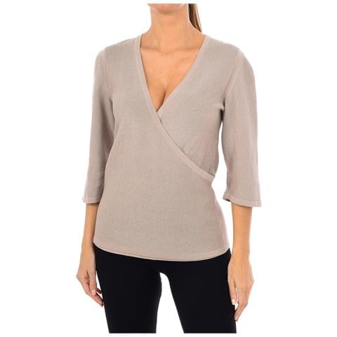 Maglia Da Donna Girocollo A Maniche Lunghe Apul01-a651 - Foto 1