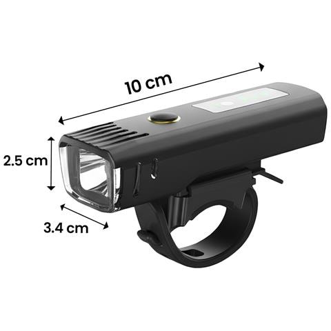 Faro Per Bicicletta Led 350 Lumen Con Sensore Di Luce Ricaricabile - Foto 4