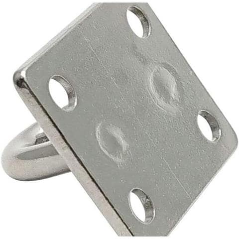 Set Da 4 Occhielli Con Gancio In Acciaio Inossidabile Con Viti E Tasselli Di Espansione - Fissaggi Per Coperta Marittima Per Barche E Yacht - Foto 2