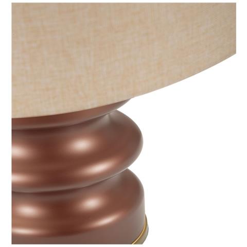 Lampada Da Tavolo Rosenthal -b- In Vetro Marrone Con Paralume Beige Ø 36,5 Cm - Foto 2
