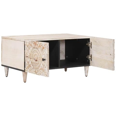 Tavolino da salotto Bianco 80 x 50 x 40 cm - Foto 2