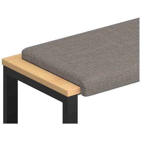 Cuscino per panchina Tessuto Tortora Profondità 35 cm - Foto 1