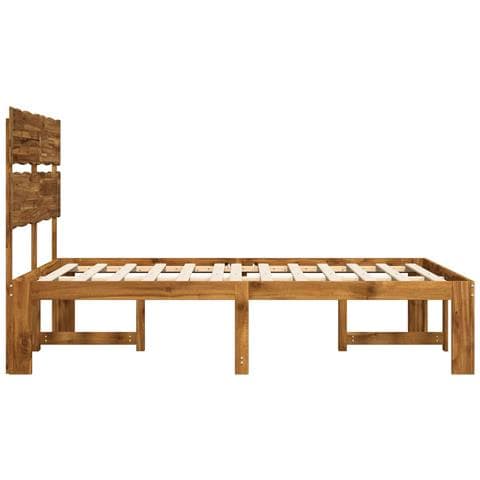 Letto matrimoniale con testiera ROSTOCK Naturale 137 x 190 cm - Foto 2