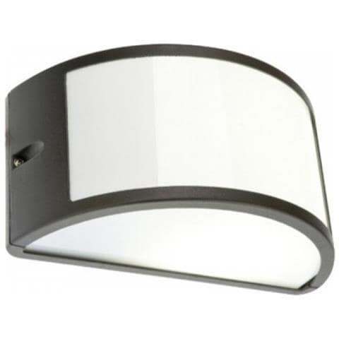 APPLIQUE Lampada GIARDINO Mezza LUNA APERTA Alluminio pressofuso Grigio - Foto 3