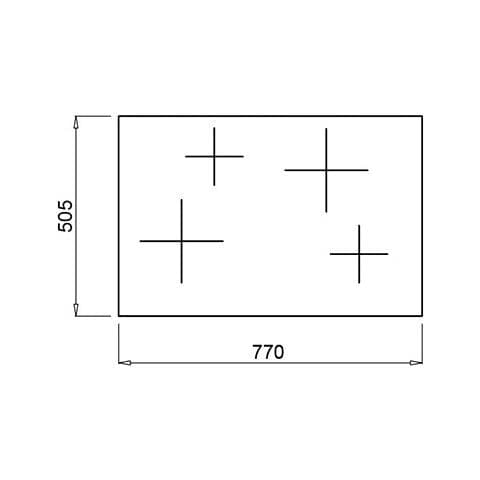 Piano Cottura PKIL80196 a Induzione in Vetroceramica 4 Zone Cottura da 77 cm Colore Bianco - Foto 4