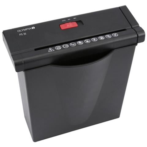 Distruggidocumenti a Particelle PS 36 Automatico con cestino da 7L capacità di 6 fogli - Nero - Foto 1