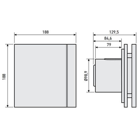 & Palau Sep 5210601800 Aspiratore Da Bagno Silent100 Cz Design - Foto 2